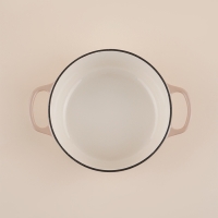 Кастрюля чугунная с эмалированным покрытием SL Home, d=24,5 см, h=11 см, цвет бежевый