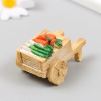 Фигурка для флорариума полистоун "Тележка с овощами" МИКС 6х4х4,4 см