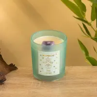 Свеча в стекле с камнем Manifest жасмин 200 гр соевый воск