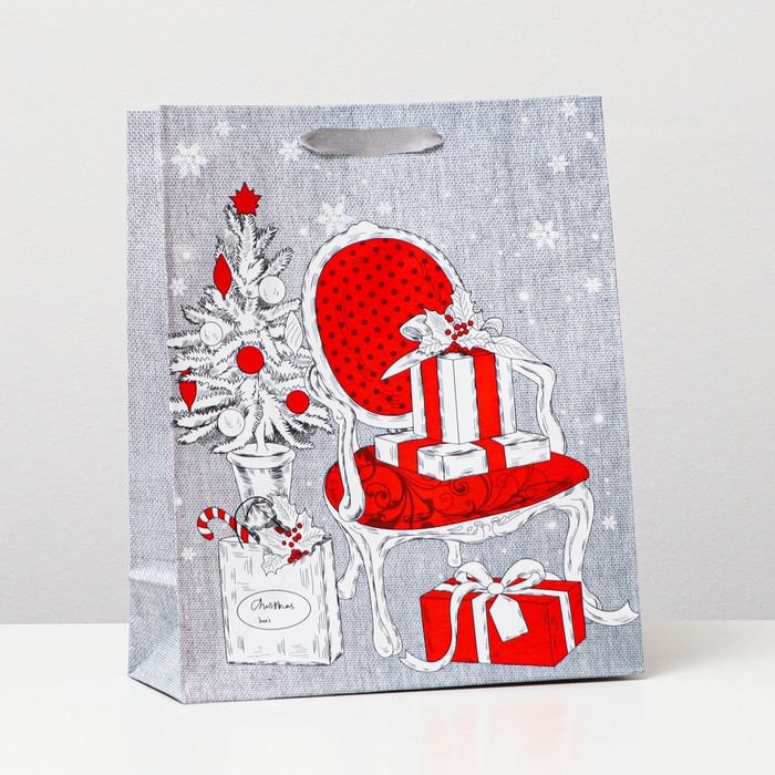 Пакет ламинированный Пакет ламинированный "Новогодний уголок", 26 x 32 x 12 см