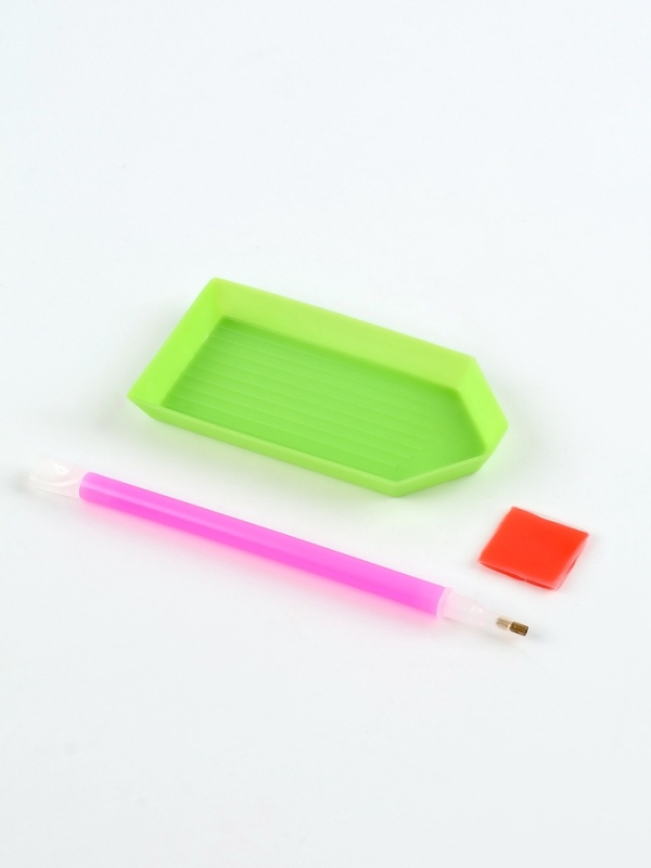 Алмазная мозаика с полным заполнением на холсте с подрамником &laquo;Витраж с оленем&raquo;, 40 х 50 см