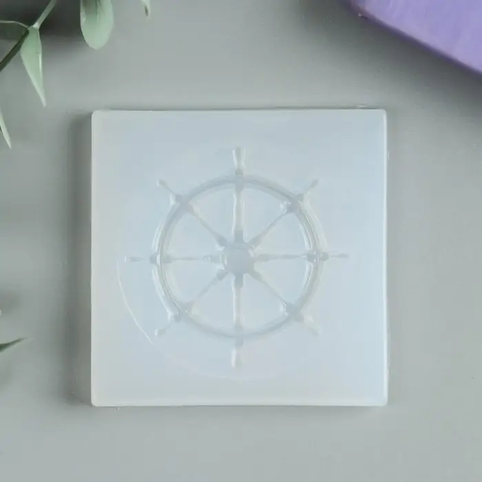 Силиконовый молд, форма для заливки &laquo;Штурвал&raquo;, 5&times;5 см