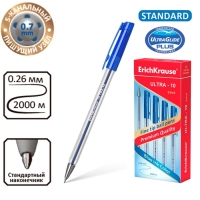 Ручка шариковая Erich Krause ULTRA-10, узел-игла 0.7 мм, толщина линии 0,26 мм, чернила синие, длина линии письма 2000 метров Ручка шариковая Erich Krause ULTRA-10, узел-игла 0.7 мм, толщина линии 0,26 мм, чернила синие, длина линии письма 2000 метров