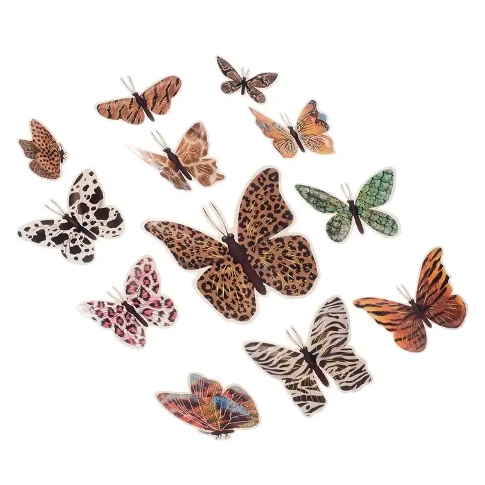 Набор магнитов на холодильник &laquo;Шкуры животных&raquo;, 12 шт., картон, h=4-10 см