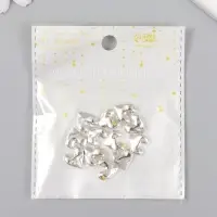 Бусина для творчества металл "Сердечко" серебро 1.1х1.1 см