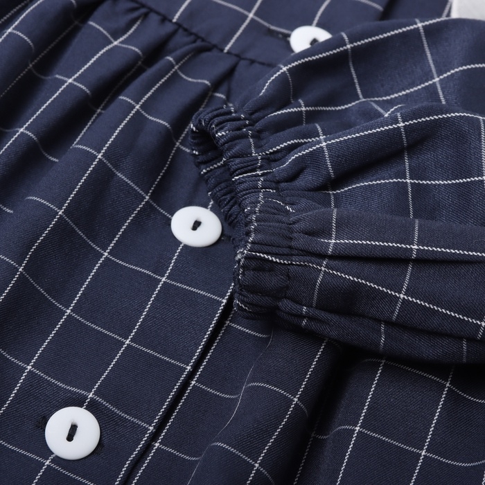 Платье детское с воротником KAFTAN, р.32 (110-116 см), синий Платье детское с воротником KAFTAN, р.32 (110-116 см), синий