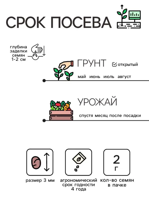 Семена Редис "Смак", 2 г