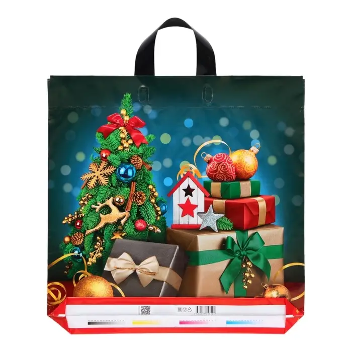 Пакет &laquo;Подарочный бум&raquo;, полиэтиленовый с петлевой ручкой, 44&times;44 см Новый год