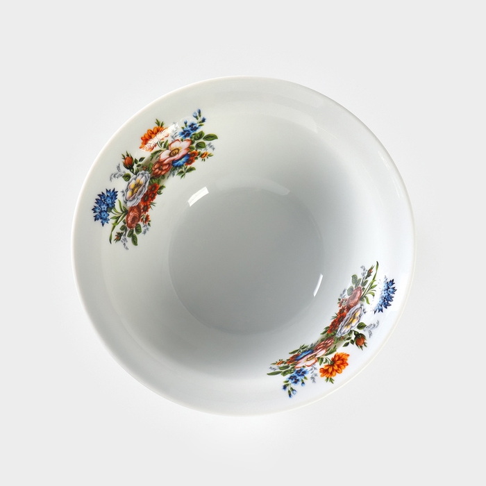 Тарелка фарфоровая &laquo;Букет цветов&raquo;, 550 мл, d=17 см