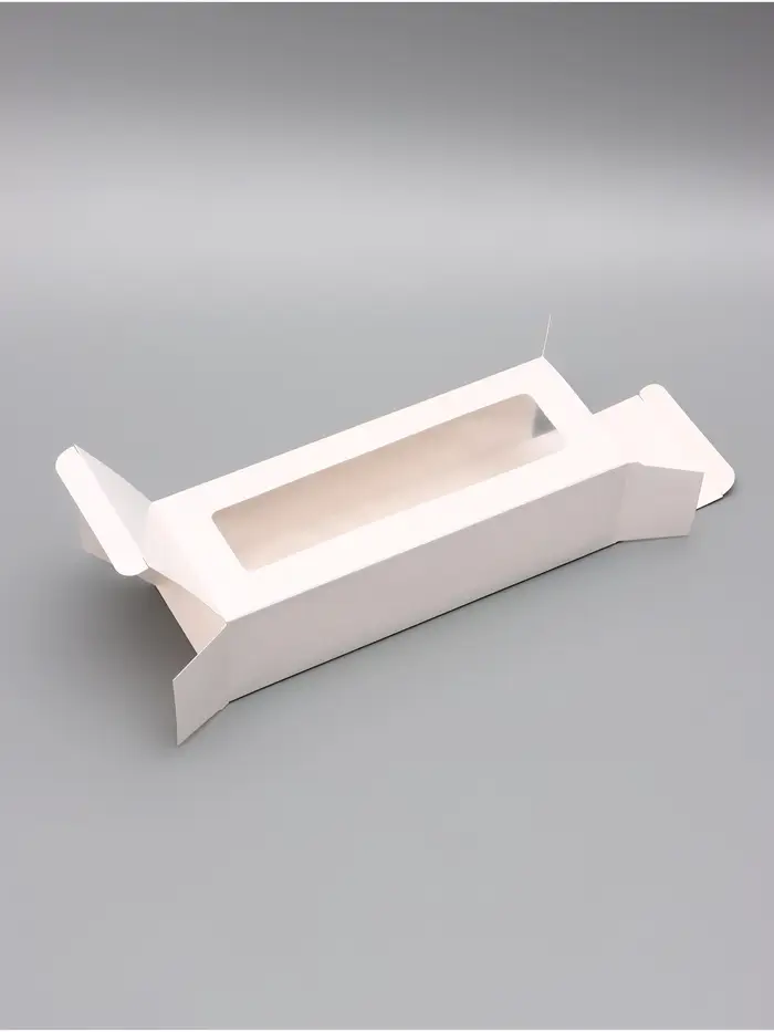 Коробка с окном под рулет, белая, 26&times;10&times;8 см, МИКС