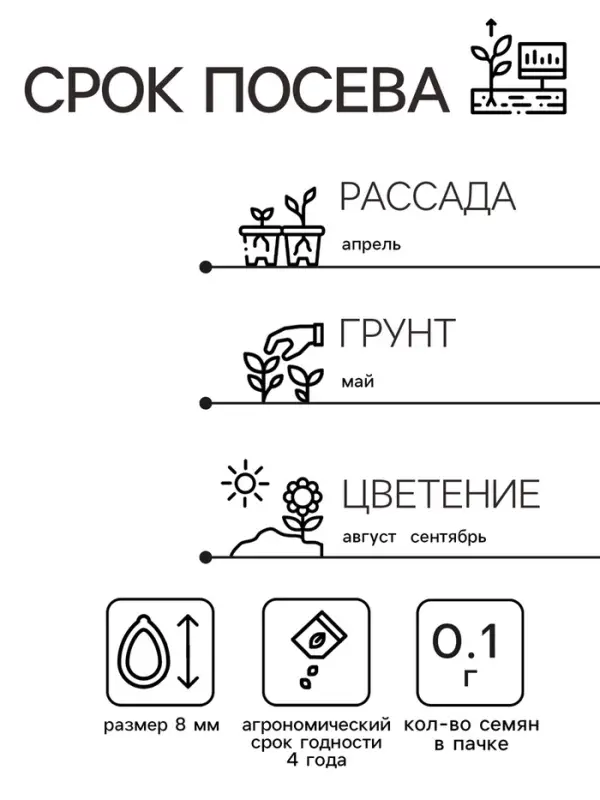 Семена  цветов Астра "Махровые мячи", смесь окрасок, О, 0,1 г