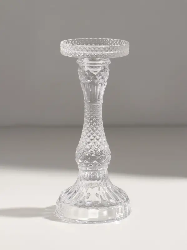 Подсвечник стекло "Монпелье" прозрачный d=8 см 8,8х8,8х22 см