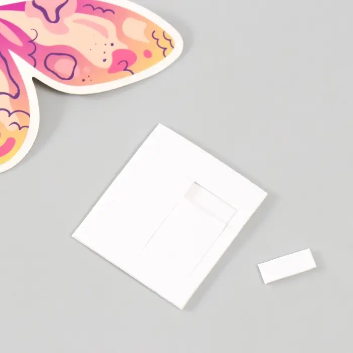 Бабочки картон "Абстракция" набор 12 шт h=4-10 см