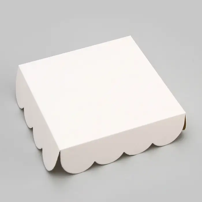 Коробка для печенья, кондитерская упаковка, Белая, 13&times;13&times;4 см