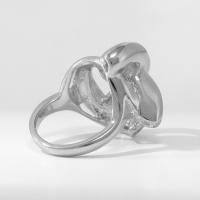 Кольцо металл &laquo;Тренд&raquo; тройной круг, цвет серебро, размер 17