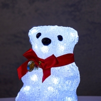 Светодиодная фигура &laquo;Медвежонок&raquo; 13 &times; 10 см, акрил, 20 LED, батарейки ААх2 (не в комплекте), свечение белое