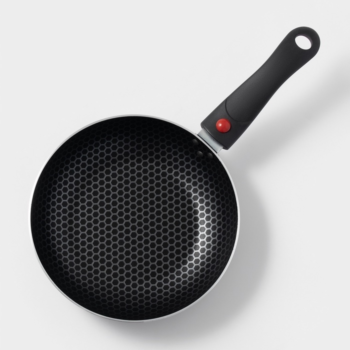 Сковорода Forever, d=20 см, съёмная ручка, стеклянная крышка, антипригарное покрытие, цвет чёрный