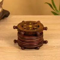 Подставка под горячее "Штурвал" (набор 6 шт), 12х11,5х6,8 см,  дерево шишам