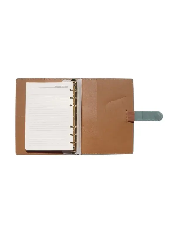 Органайзер на кольцах, C6, с хлястиком, 80л, линия, к/зам, Зеленый