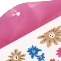 Папка-конверт на кнопке, А4, 180 мкм, "Цветы", МИКС