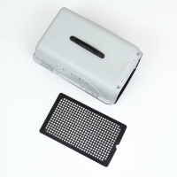 Переноска для животных пластиковая с металлической дверью 47 х 30 х 35 см, вес до 12 кг, серая  9347