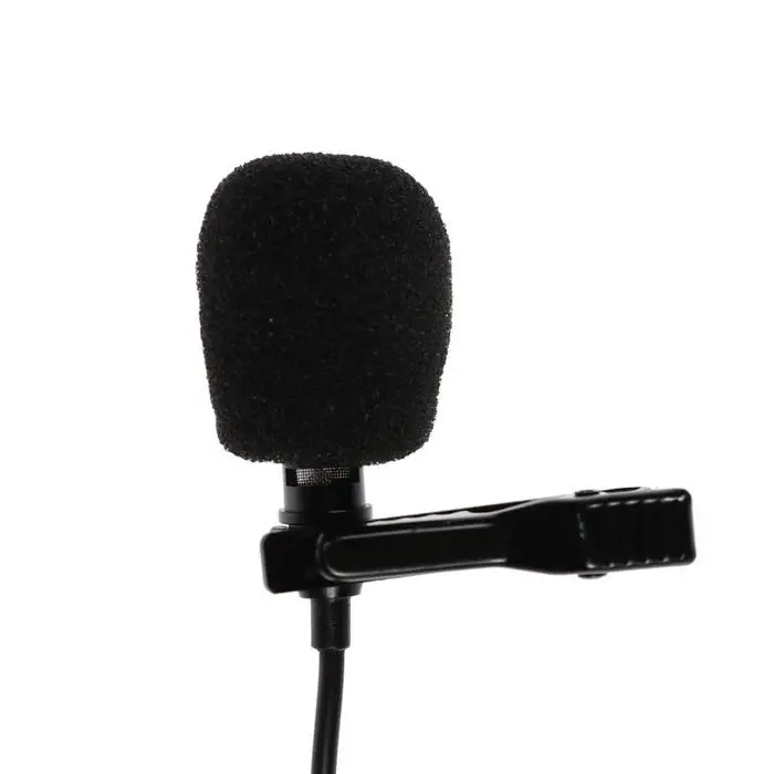 Микрофон на прищепке G-101, 100-16000 Гц, -32 дБ, 2.2 кОм, Jack 3.5 мм, 1.5 м, черный