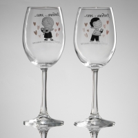Бокалы для вина парные Love is..., 360 мл.