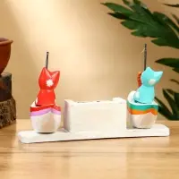 Календарь настольный &laquo;Котики рыбаки&raquo;, 19&times;10&times;10 см, дерево