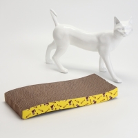 Когтеточка-лежанка "Пижон" из гофрокартона с кошачьей мятой "Волна", 44,5 х 21 х 4 см