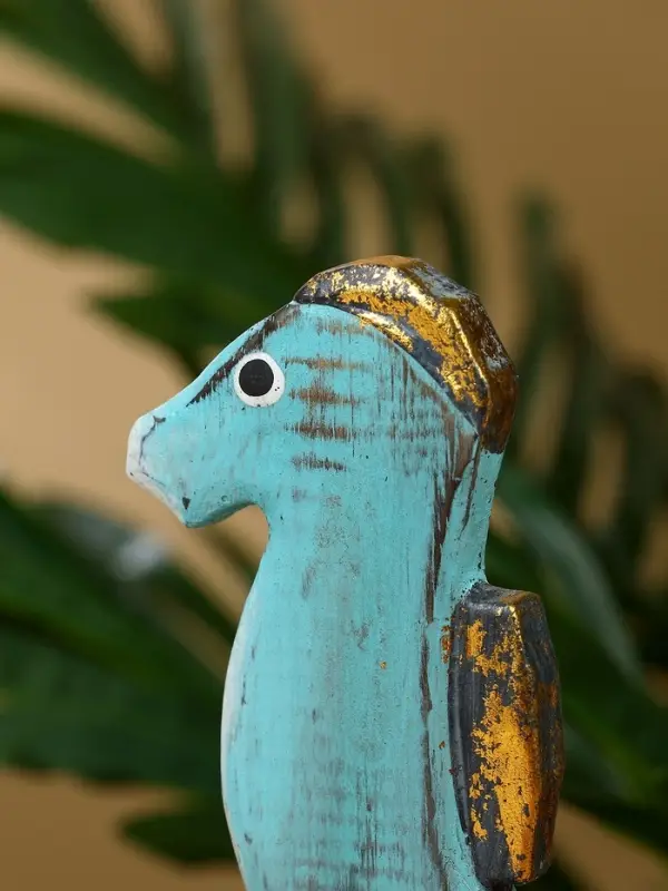 Календарь настольный "Морской конёк" дерево 11х5х19 см, цв. бирюзовый