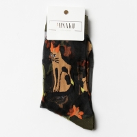 Носки женские стеклянные MINAKU "Котики", р-р 36-39 (23-25 см) Носки женские стеклянные MINAKU "Котики", р-р 36-39 (23-25 см)