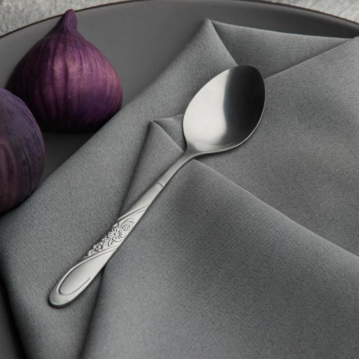 Набор ложек чайных из нержавеющей стали Доляна &laquo;Антураж&raquo;, длина 15 см, 6 шт, цвет серебряный