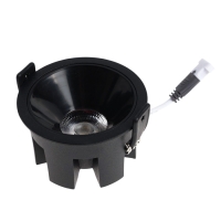 Светильник светодиодный встраиваемый, 12Вт, 4000К, с драйвером, D65, черный