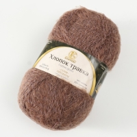 Пряжа "Хлопок травка" 65% хлопок 35% полиамид 220 м/100гр (101 капучино)