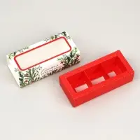 Коробка под 3 конфеты с ячейками &laquo;Счастье&raquo;, 13.3 х 3.3 х 5.8 см
