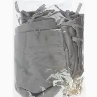 Мешочек бархатный с бусиной, 13х9 см, серый (фас. 10 шт)