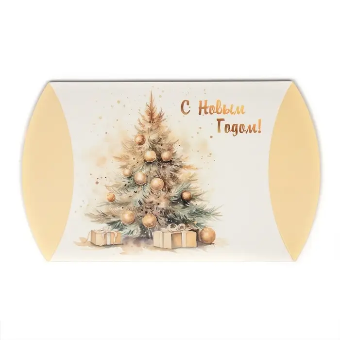 Коробка складная, подарочная новогодняя &laquo;Ёлка в золоте&raquo; 19&times;14&times;4 см