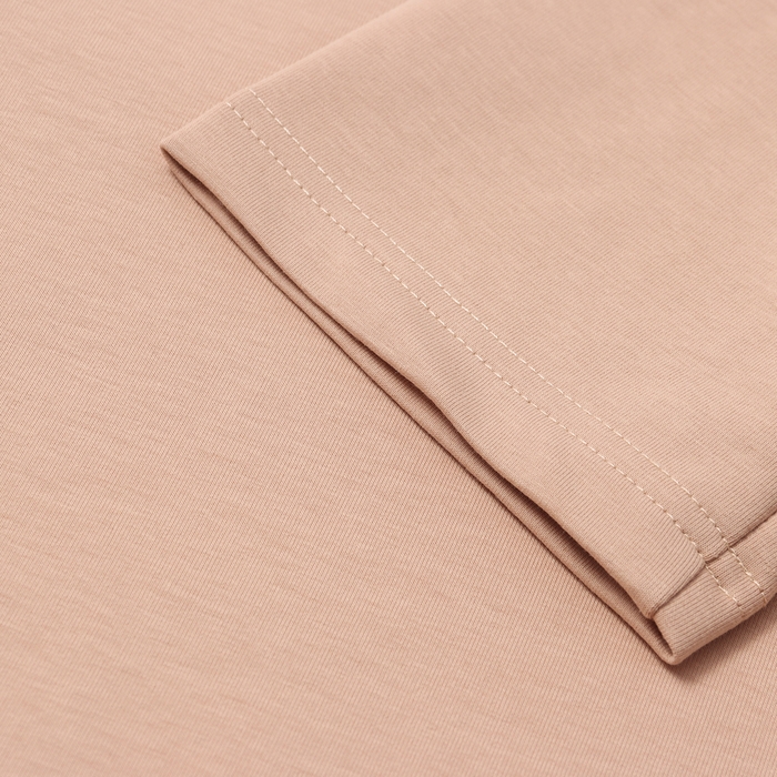 Костюм для девочки (футболка, шорты) MINAKU цвет бежевый/ пыльно-сиреневый, рост 128 см