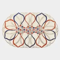 Салфетка сервировочная на стол &laquo;Цветок&raquo;, ажурная, 45&times;30 см, цвет белый