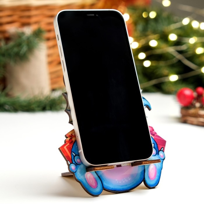 Подставка под телефон "Дракон с подарком", 136 х 107мм