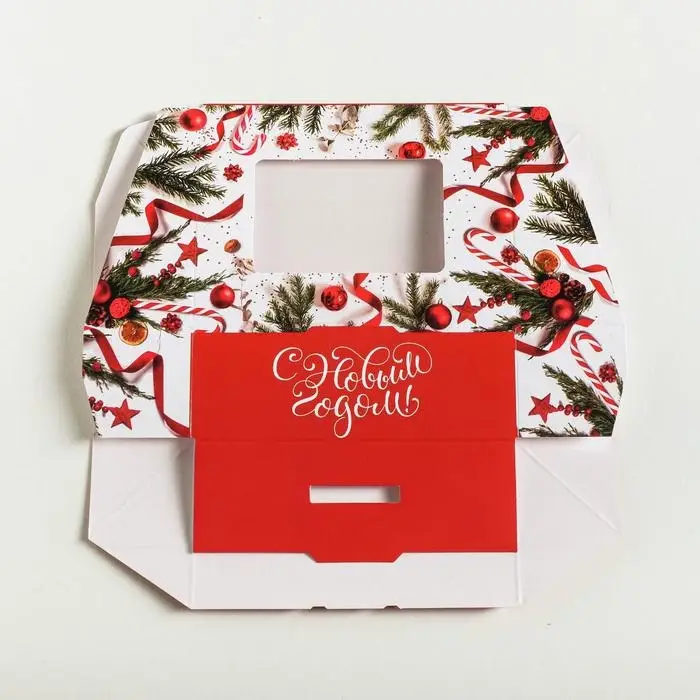Коробка складная &laquo;С Новым годом&raquo;, 10 х 8 х 3.5 см