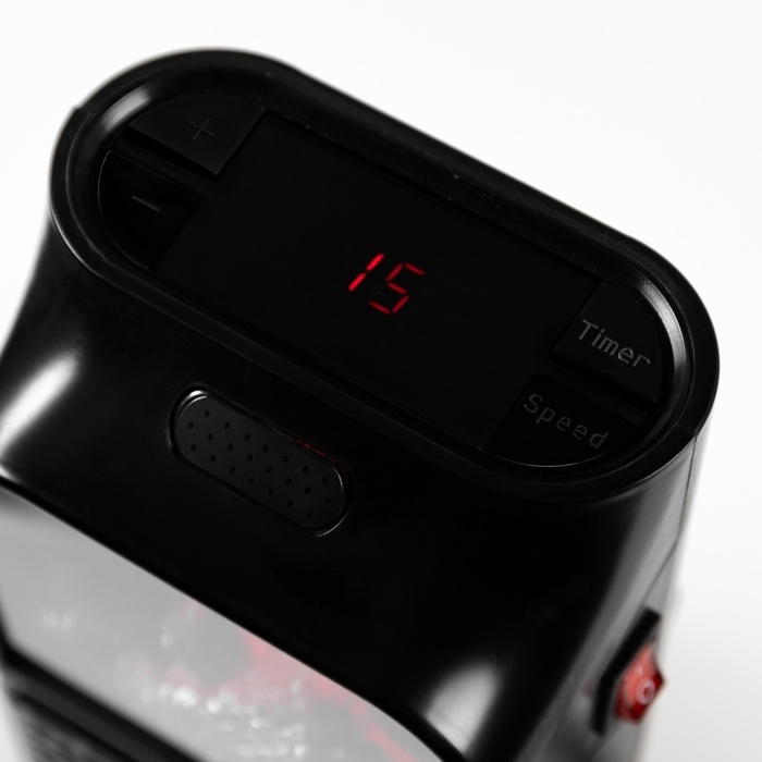 Портативный обогреватель Luazon LTO-09, 500Вт, 23 м&sup2;, 2 режима, чёрный, евровилка