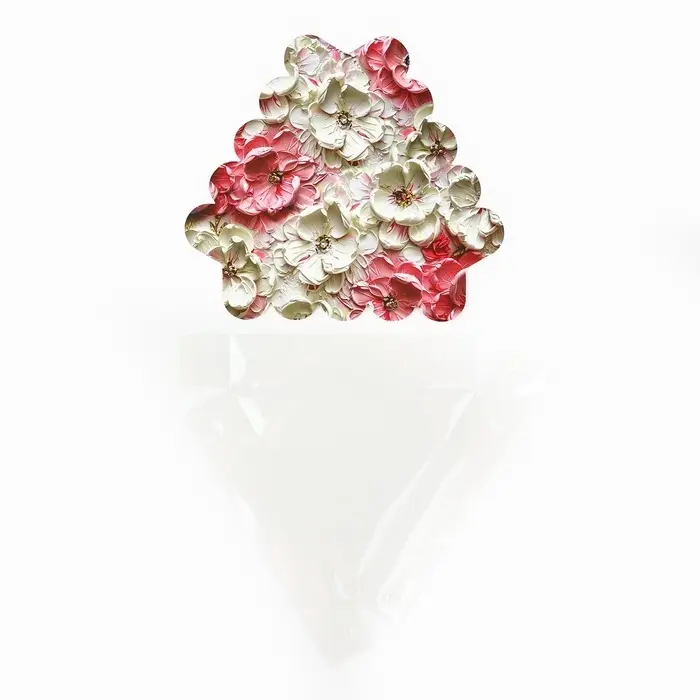 Коробка для кондитерских изделий с пластиковой крышкой &laquo;Розовые цветы&raquo;, 18 х 3 см