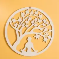 Панно "Умиротворение 2" МДФ, 40х40х1 см, цв. белый