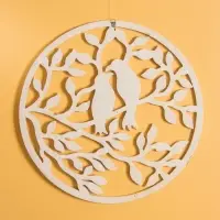 Панно "Птички" МДФ, 40х40х1 см, цв. белый