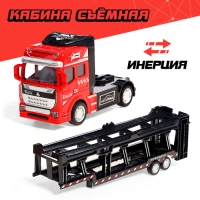 Грузовик металлический &laquo;Перевозчик&raquo;, инерция, с 6 машинками