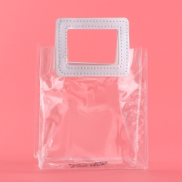 Пакет подарочный из ПВХ, белый, 17 х 15 х 8 см