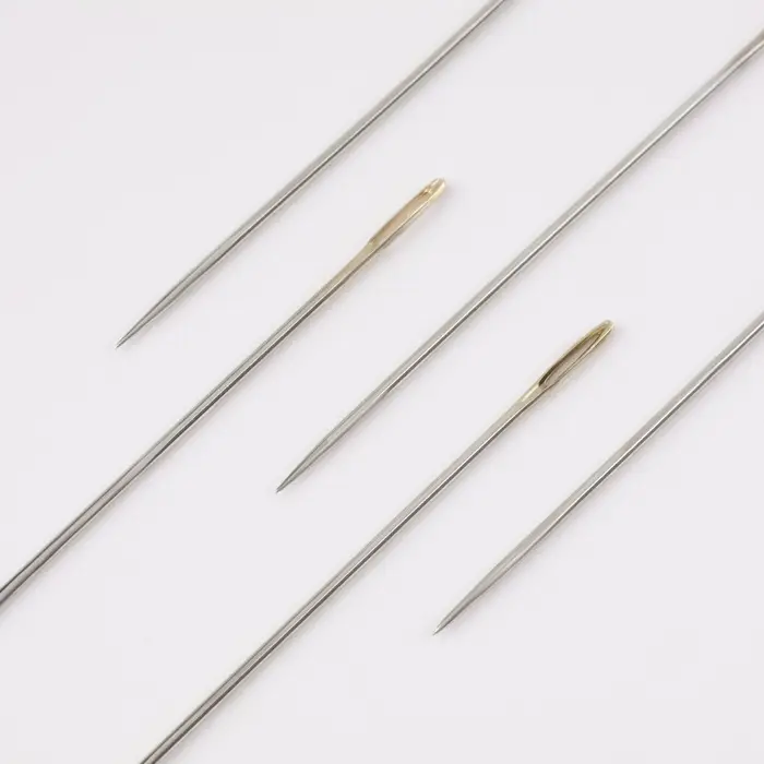 Иглы швейные №1/5, d=0.93 мм, 5 см, с золотым ушком, 10 шт.