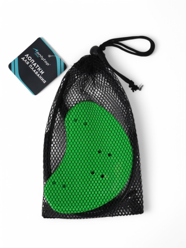 Лопатки для плавания, цвет зелёный