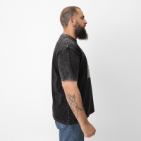 Футболка мужская MIST "Город" из вареного хлопка, цв. черный, р-р XL